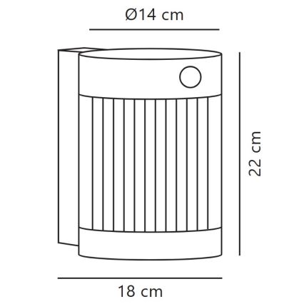 Nordlux - LED Solární nástěnné svítidlo se senzorem COUPAR LED/3,2W/5V 3000K IP44