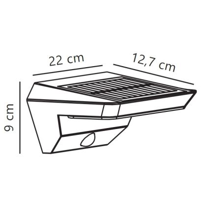 Nordlux - LED Solární nástěnné svítidlo se senzorem AGENA LED/5W/3,7V IP44