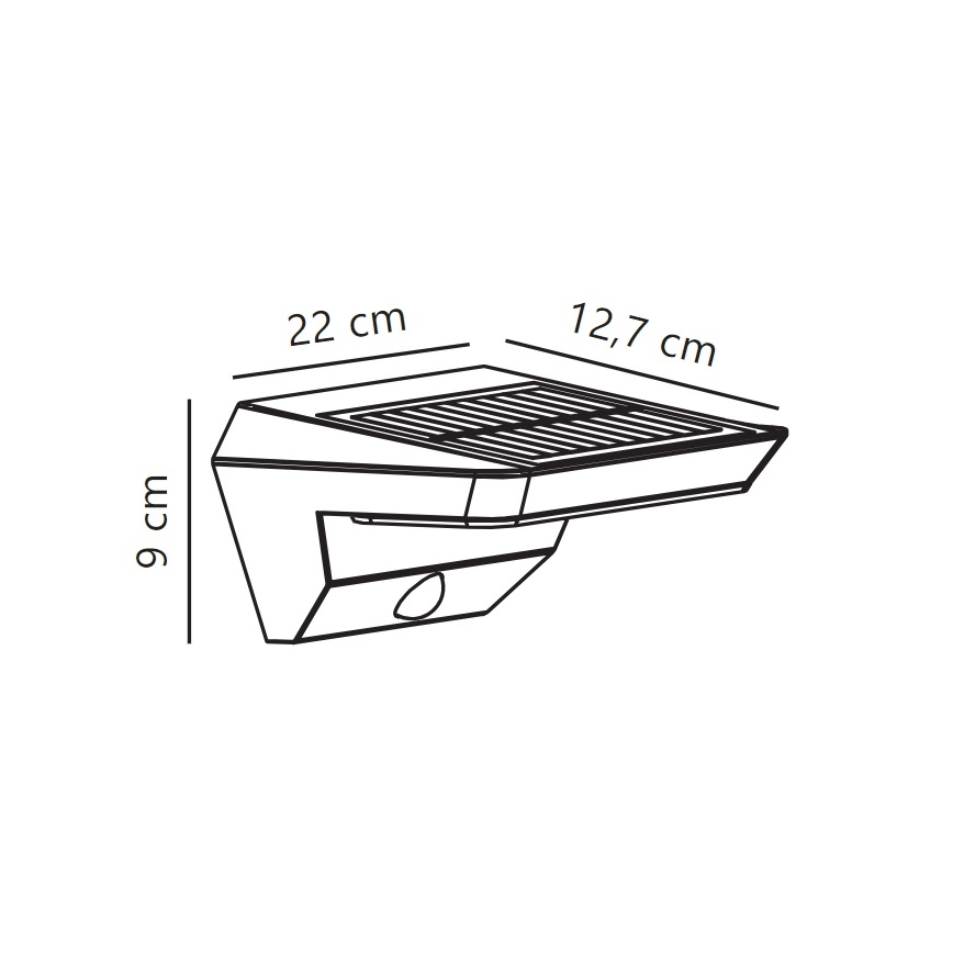 Nordlux - LED Solární nástěnné svítidlo se senzorem AGENA LED/5W/3,7V IP44