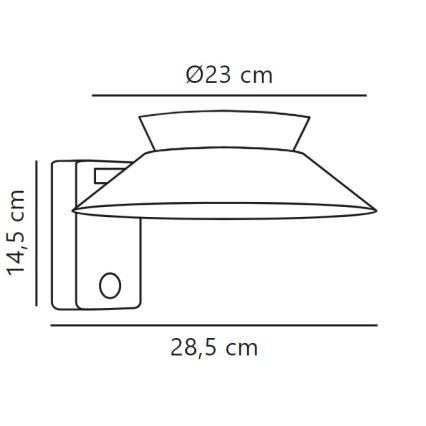 Nordlux - LED Solární nástěnné svítidlo se senzorem JUSTINA LED/5W/3,7V IP44