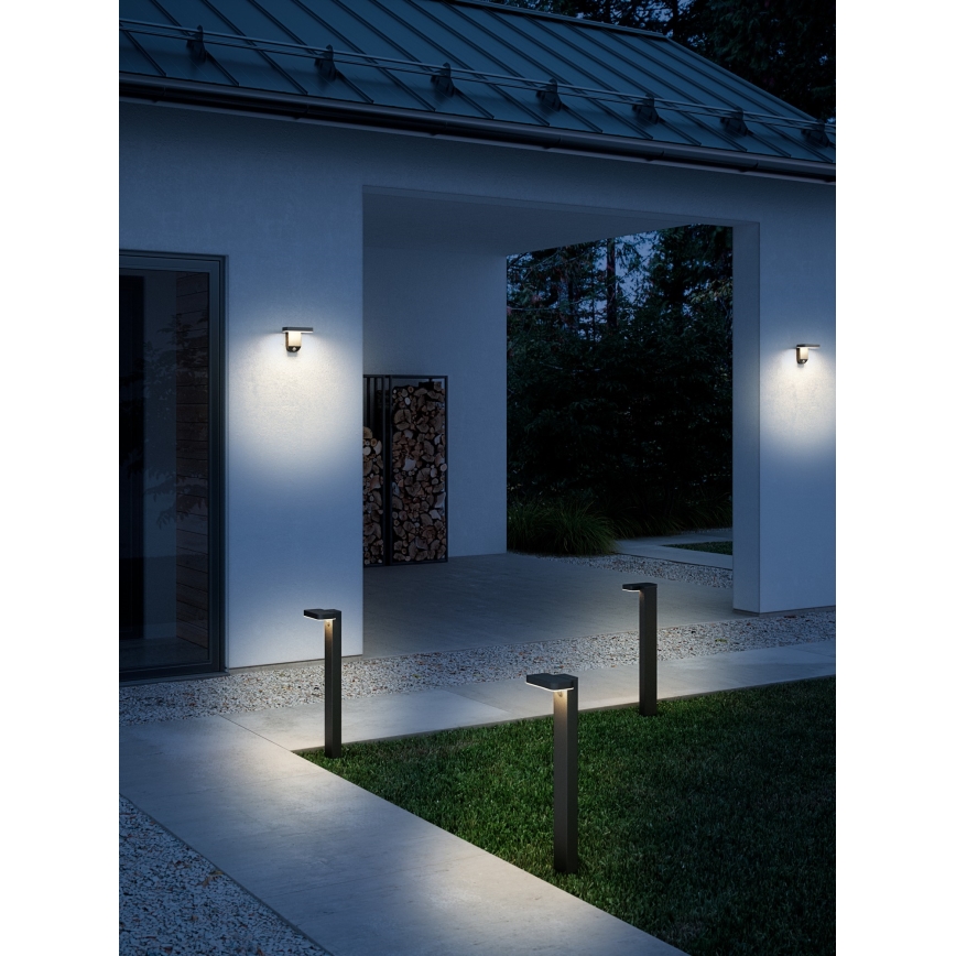 Nordlux - LED Solární nástěnné svítidlo se senzorem RICA LED/5W/3,7V IP44 hranatý