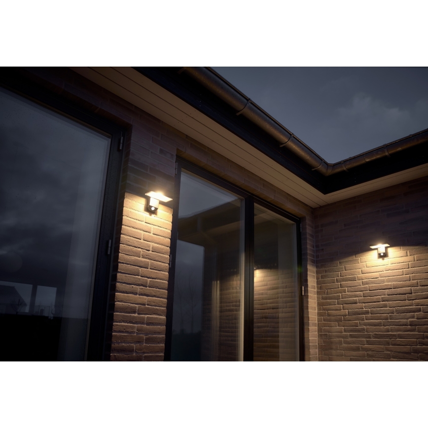 Nordlux - LED Solární nástěnné svítidlo se senzorem RICA LED/5W/3,7V IP44 hranatý