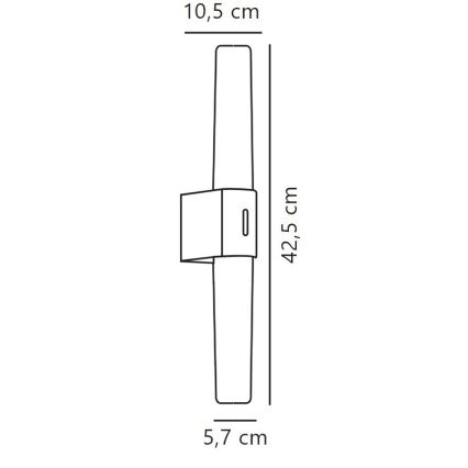 Nordlux - LED Stmívatelné koupelnové osvětlení zrcadla HELVA LED/9,5W/230V IP44 3000/4000K CRI 90 matný chrom