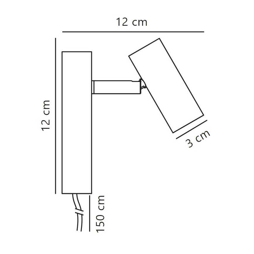 Nordlux - LED Stmívatelné nástěnné bodové svítidlo OMARI LED/3,2W/230V černá