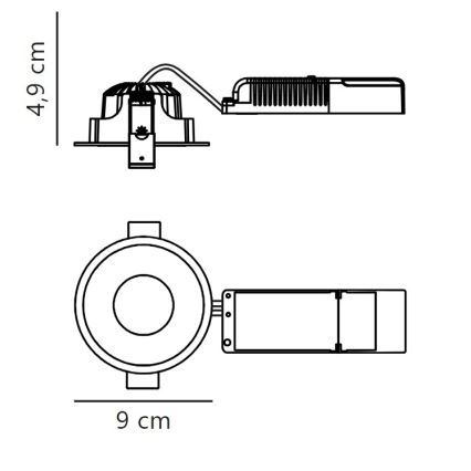 Nordlux - LED Stmívatelné koupelnové podhledové svítidlo ALBRIC LED/8W/230V IP44 černá
