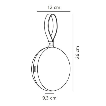 Nordlux - LED Stmívatelné venkovní přenosné svítidlo BRING TO-GO LED/1W/3,7V IP54 černá