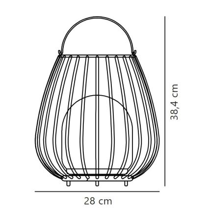 Nordlux - LED Stmívatelné venkovní přenosné svítidlo JIM TO-GO LED/3W/3,7V IP54 5000 mAh černá