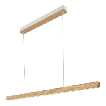 Nordlux - LED Stmívatelný lustr na lanku ILGAS LED/47W/230V 3000K béžová/bílá/jasan 115 cm