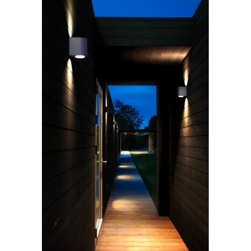 Nordlux - LED Venkovní nástěnné svítidlo CANTO 2xLED/5,5W/230V IP44 šedá