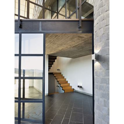 Nordlux - LED Venkovní nástěnné svítidlo CANTO 2xLED/5,5W/230V IP44 stříbrná