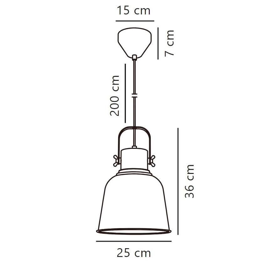Nordlux - Lustr na lanku ADRIAN 1xE27/25W/230V pr. 25 cm šedá