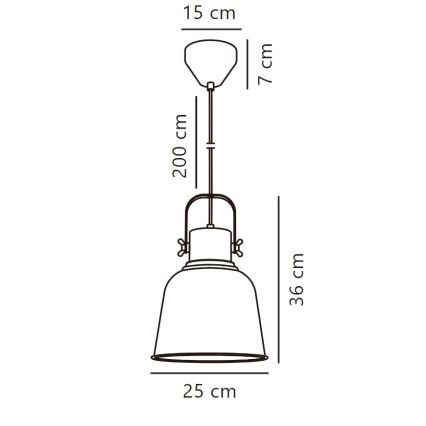 Nordlux - Lustr na lanku ADRIAN 1xE27/40W/230V pr. 25 cm antracit