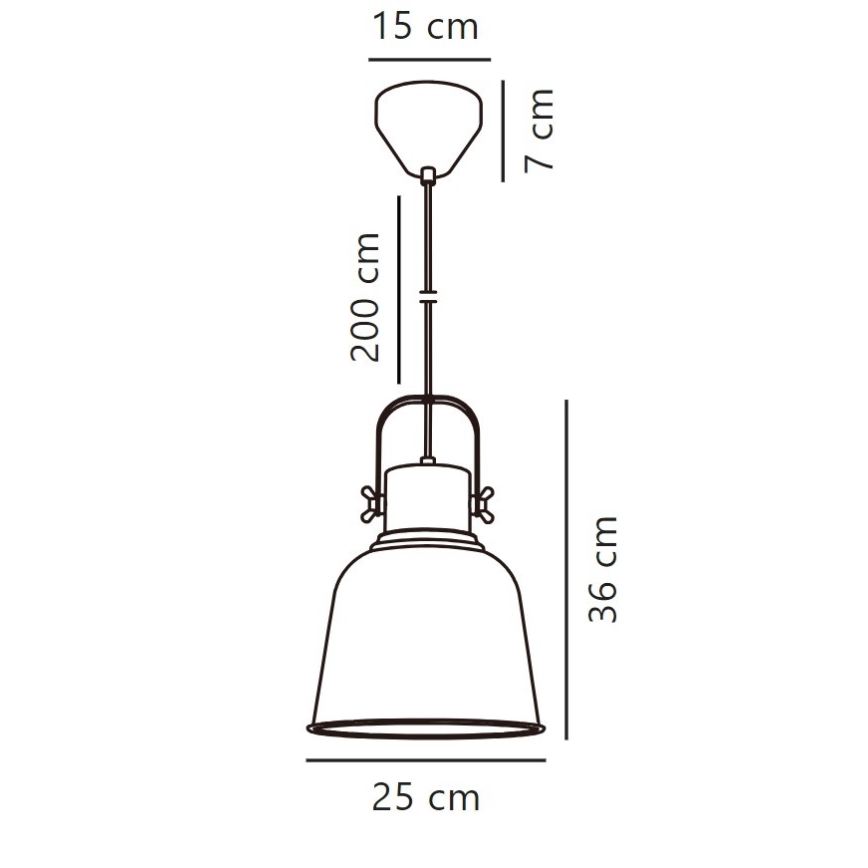 Nordlux - Lustr na lanku ADRIAN 1xE27/40W/230V pr. 25 cm antracit