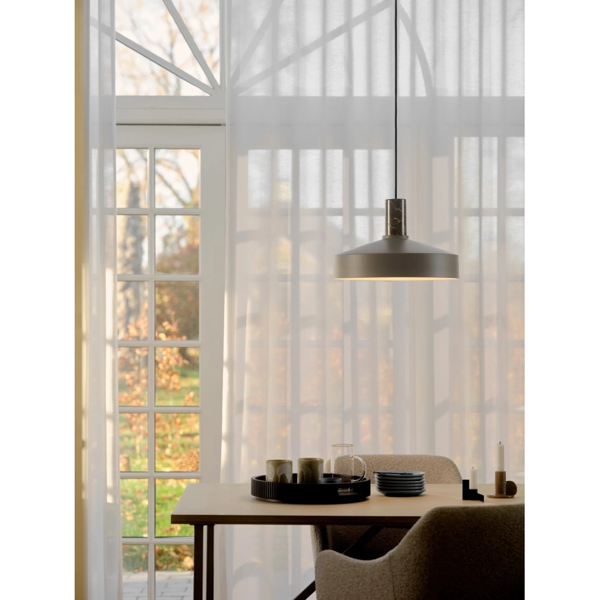 Nordlux - Lustr na lanku ELVAS 1xE27/60W/230V pr. 37,5 cm hnědá