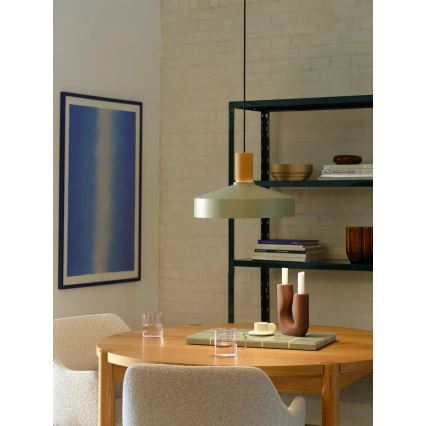 Nordlux - Lustr na lanku ELVAS 1xE27/60W/230V pr. 37,5 cm zelená