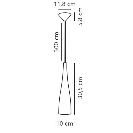 Nordlux - Lustr na lanku EMBLA 1xE27/40W/230V kouřová/černá