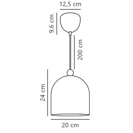 Nordlux - Lustr na lanku GASTON 1xE27/40W/230V zelená/bílá