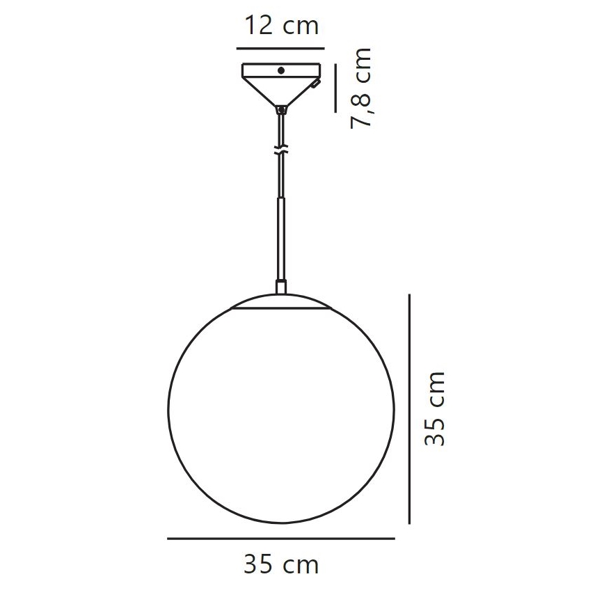 Nordlux - Lustr na lanku GRANT 1xE27/25W/230V pr. 35 cm