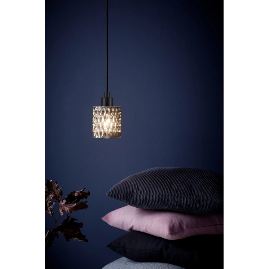 Nordlux - Lustr na lanku HOLLYWOOD 1xE27/60W/230V kouřová