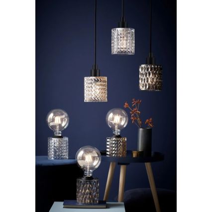 Nordlux - Lustr na lanku HOLLYWOOD 1xE27/60W/230V kouřová