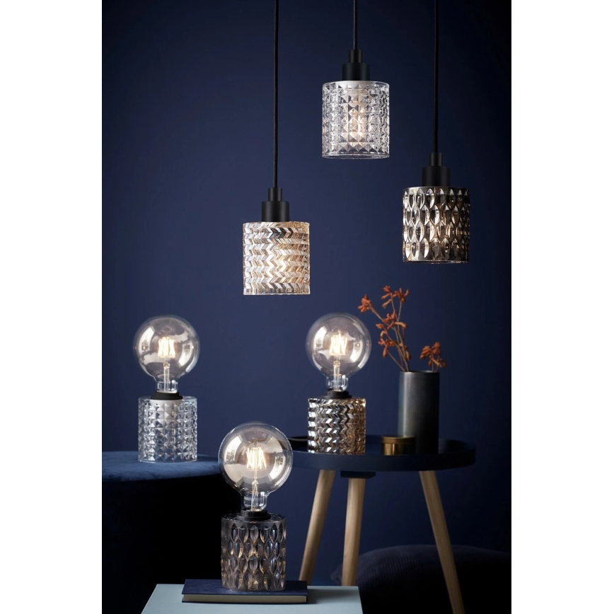 Nordlux - Lustr na lanku HOLLYWOOD 1xE27/60W/230V kouřová