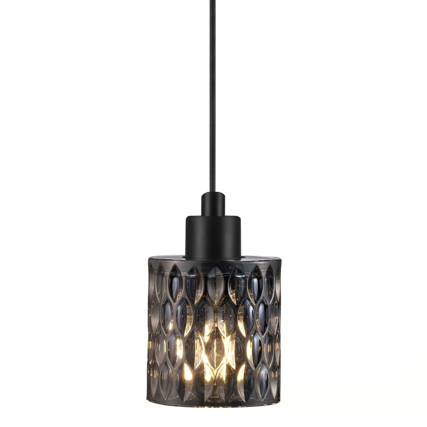 Nordlux - Lustr na lanku HOLLYWOOD 1xE27/60W/230V kouřová