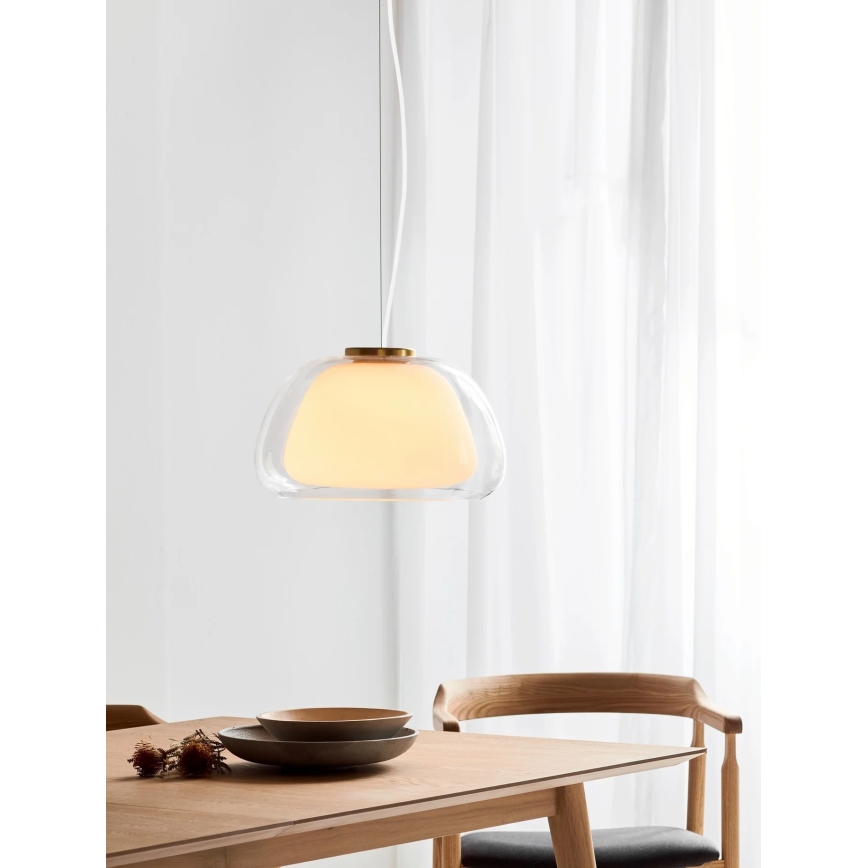 Nordlux - Lustr na lanku JELLY 1xE27/40W/230V bílá/čirá
