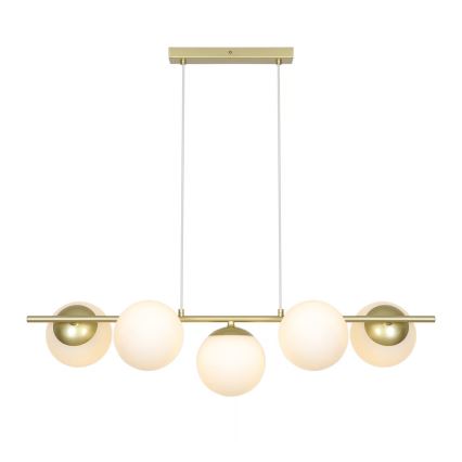 Nordlux - Lustr na lanku LILLY 5xE14/10W/230V mosaz