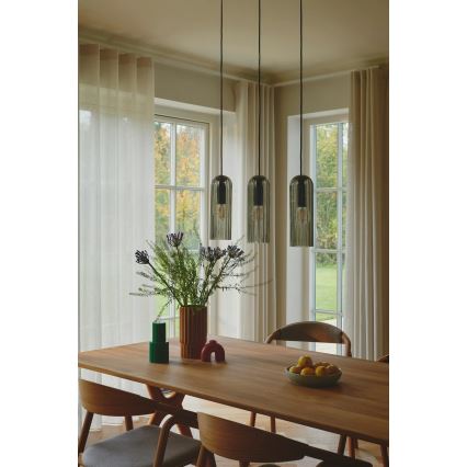 Nordlux - Lustr na lanku MIELLA 3xE27/25W/230V černá/kouřová