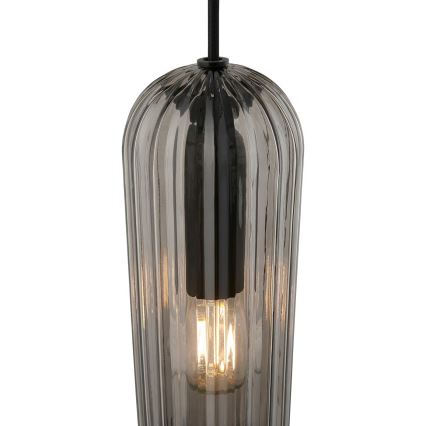 Nordlux - Lustr na lanku MIELLA 3xE27/25W/230V černá/kouřová