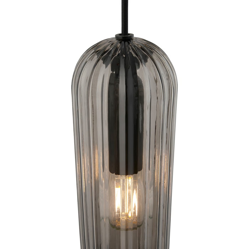 Nordlux - Lustr na lanku MIELLA 3xE27/25W/230V černá/kouřová