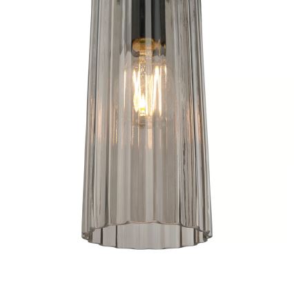 Nordlux - Lustr na lanku MIELLA 3xE27/25W/230V černá/kouřová