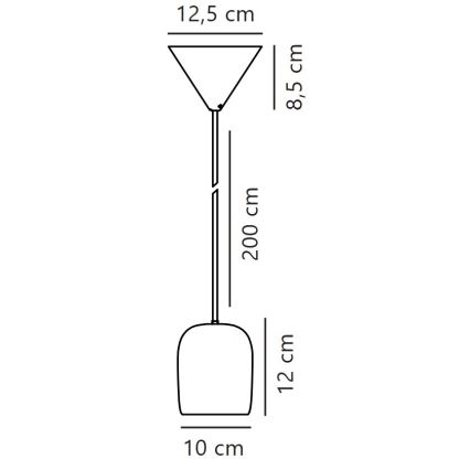 Nordlux - Lustr na lanku NOTTI 1xE27/25W/230V oranžová