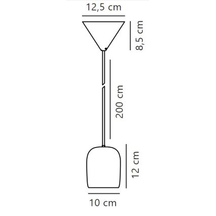 Nordlux - Lustr na lanku NOTTI 1xE27/25W/230V šedá
