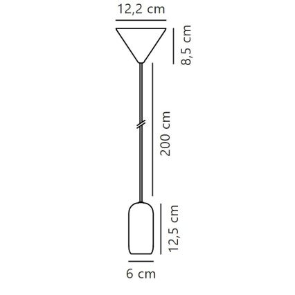Nordlux - Lustr na lanku NOTTI 1xE27/40W/230V šedá
