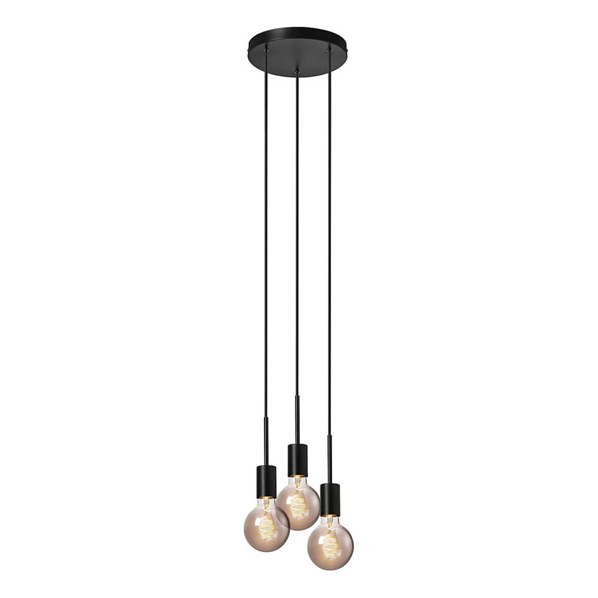 Nordlux - Lustr na lanku PACO 3xE27/25W/230V černá