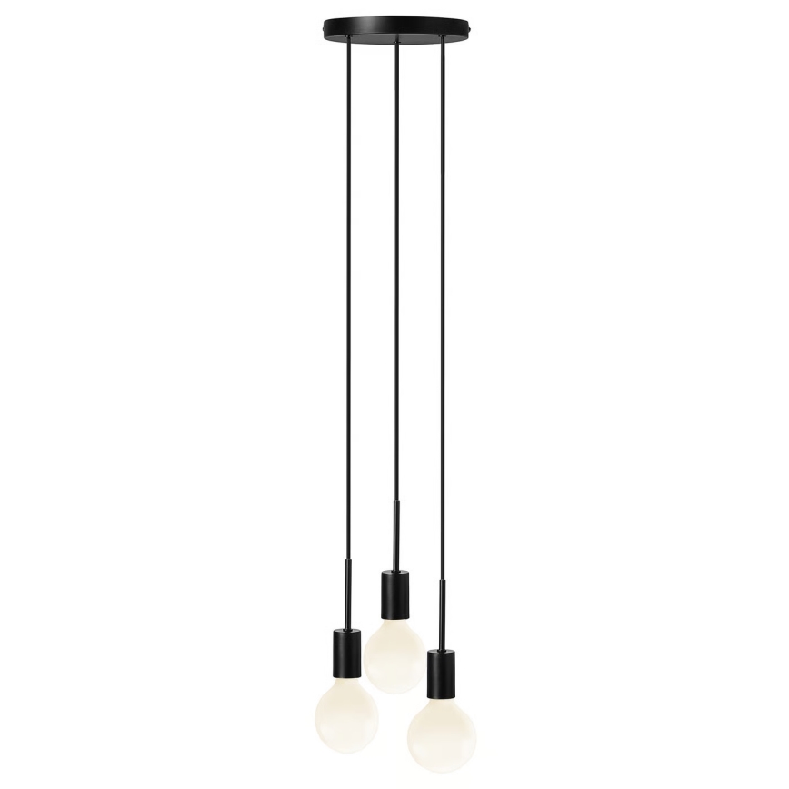 Nordlux - Lustr na lanku PACO 3xE27/25W/230V černá