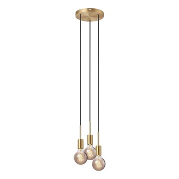 Nordlux - Lustr na lanku PACO 3xE27/25W/230V mosaz