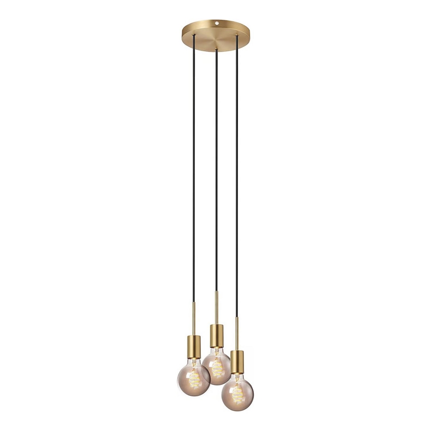 Nordlux - Lustr na lanku PACO 3xE27/25W/230V mosaz