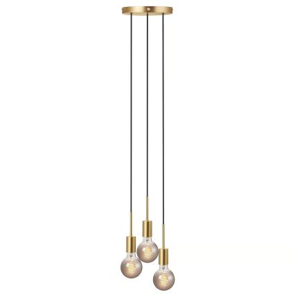Nordlux - Lustr na lanku PACO 3xE27/25W/230V mosaz