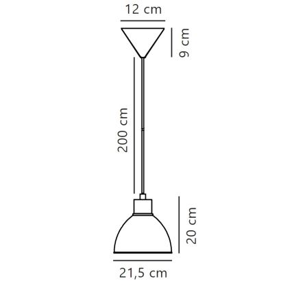 Nordlux - Lustr na lanku POP 1xE27/40W/230V antracit