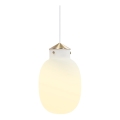 Nordlux - Lustr na lanku RAITO 1xE27/25W/230V mosaz/bílá