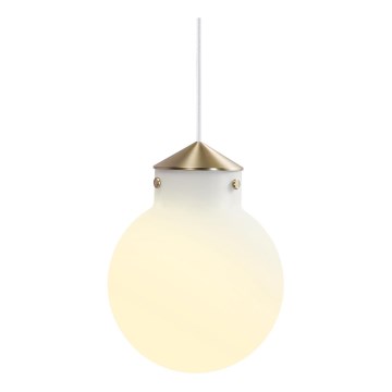 Nordlux - Lustr na lanku RAITO 1xE27/25W/230V mosaz/bílá pr. 22,5 cm