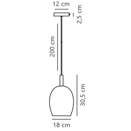 Nordlux - Lustr na lanku UMA 1xE27/40W/230V