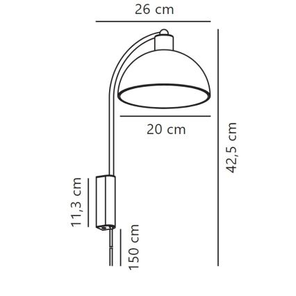 Nordlux - Nástěnná lampa ELLEN 1xE14/40W/230V zlatá