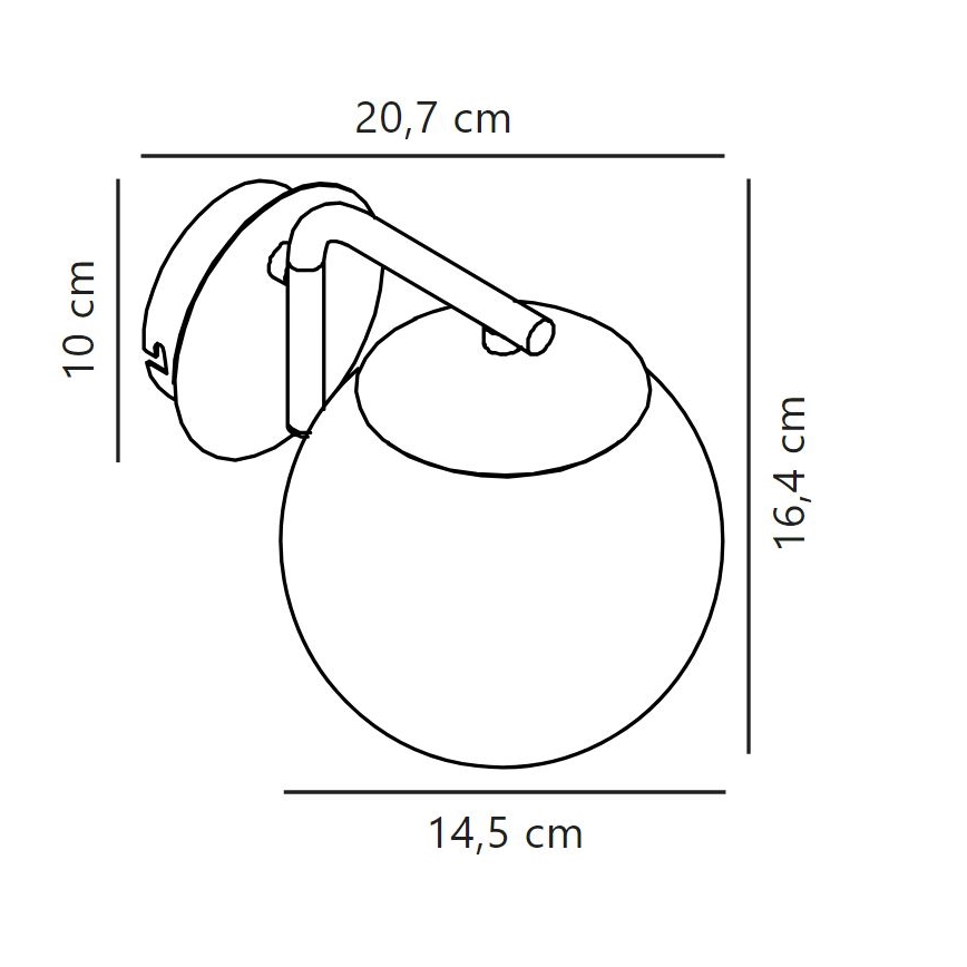 Nordlux - Nástěnná lampa GRANT 1xE14/40W/230V zlatá
