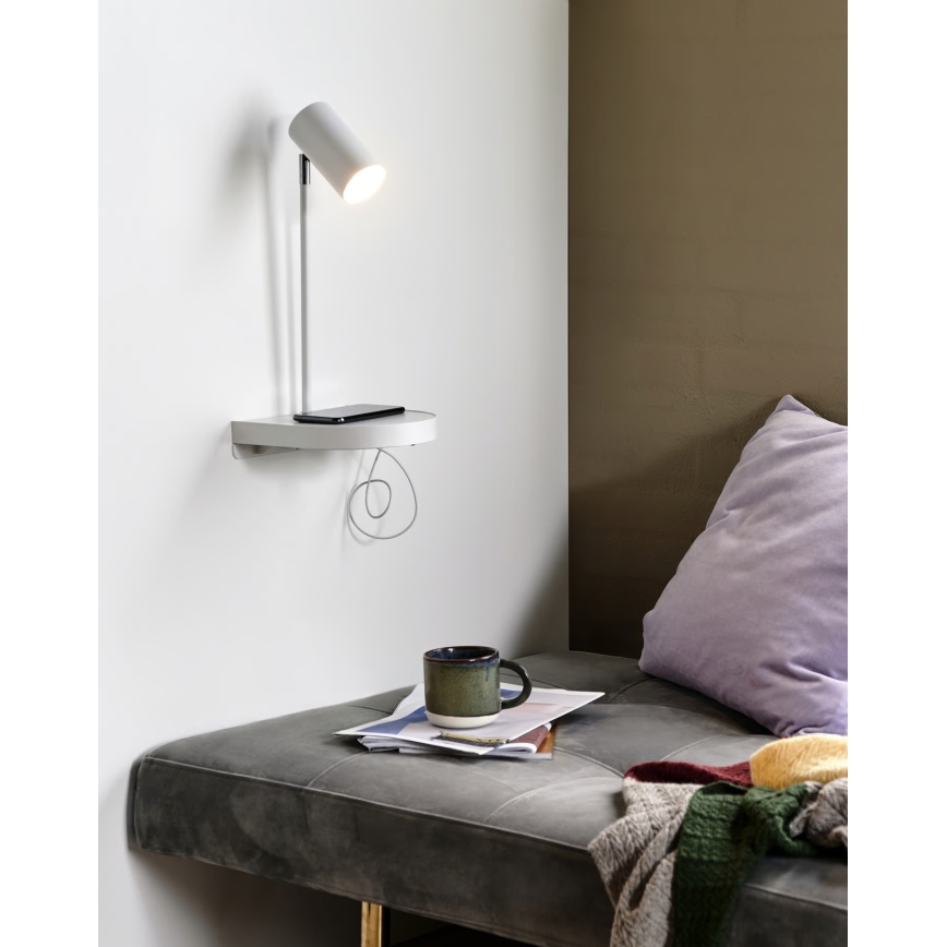 Nordlux - Nástěnná lampa s poličkou CODY 1xGU10/15W/230V bílá