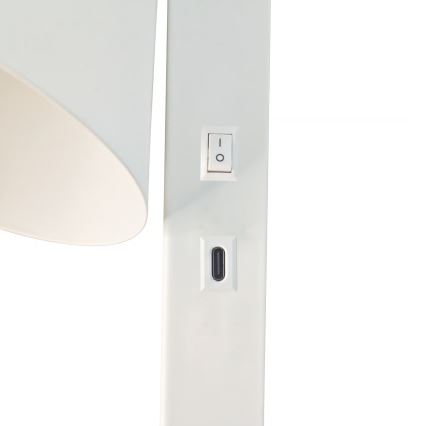 Nordlux - Nástěnná lampa s USB WILMER 1xE14/40W/230V bílá
