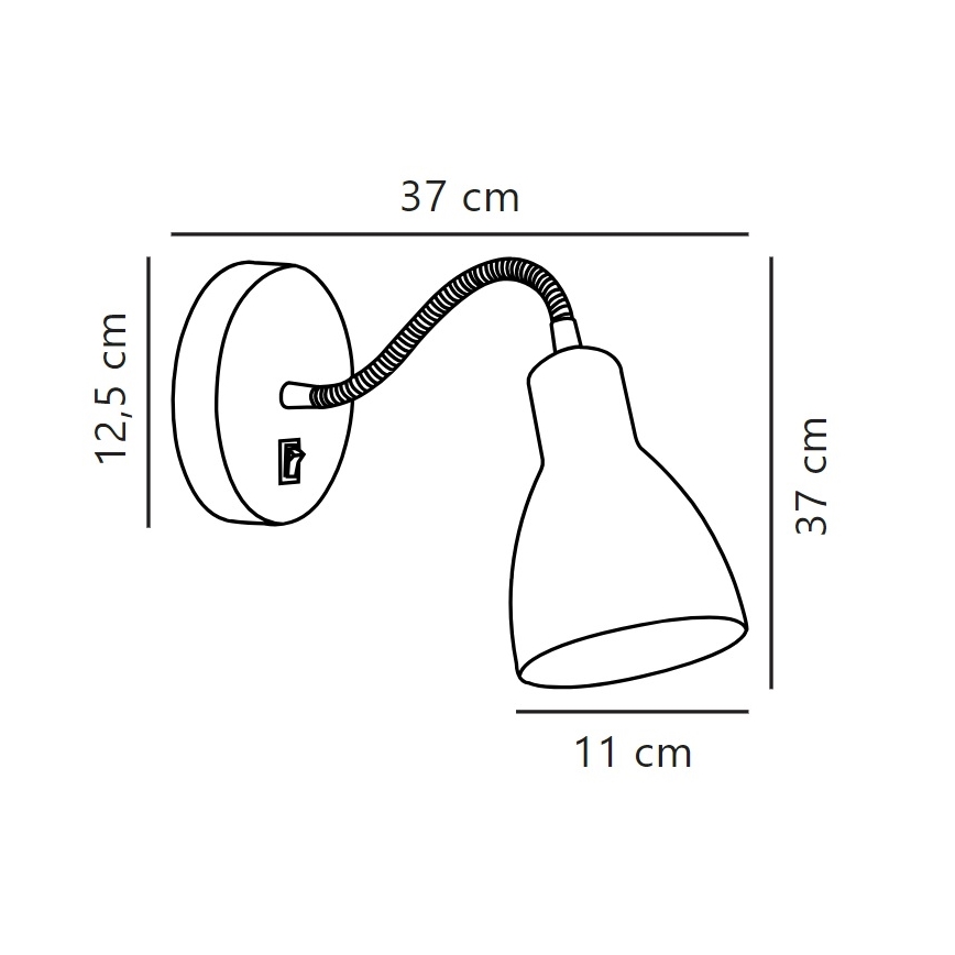 Nordlux - Nástěnné flexibilní bodové svítidlo CYCLONE 1xE14/15W/230V bílá