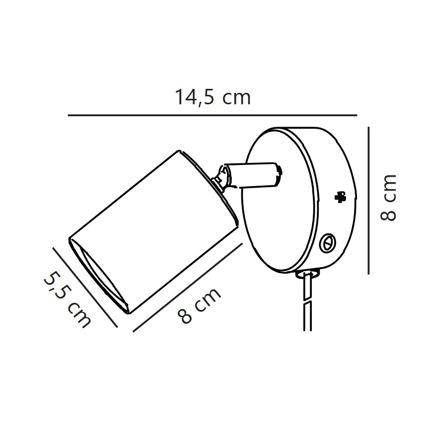 Nordlux - Nástěnné bodové svítidlo EXPLORE 1xGU10/7W/230V bílá